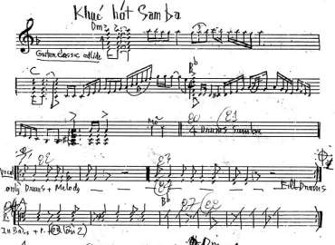 Khúc Hát SamBa sheet nhạc đệm