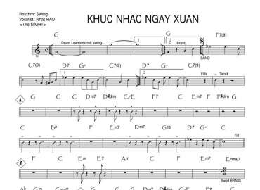 Khúc Nhạc Ngày Xuân sheet nhạc đệm