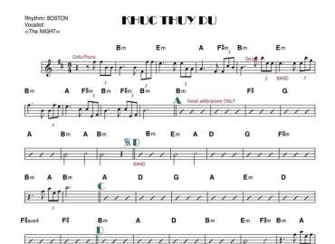 Khúc Thụy Du sheet nhạc đệm