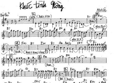 Khúc Tình Nồng sheet nhạc đệm