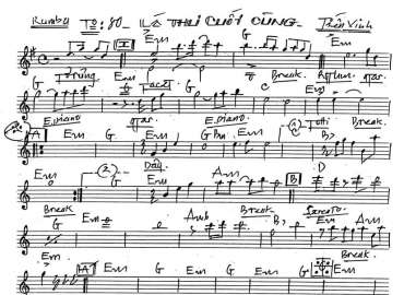 Lá Thư Cuối Cùng sheet nhạc đệm