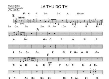 Lá Thư Đô Thị sheet nhạc đệm