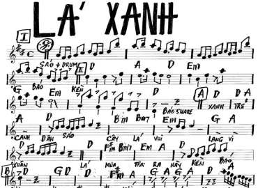 Lá Xanh sheet nhạc đệm