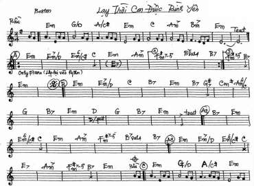 Lạy Trời Con Được Bình Yên sheet nhạc đệm