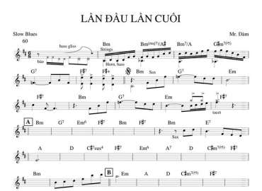 Lần Đầu Lần Cuối sheet nhạc đệm