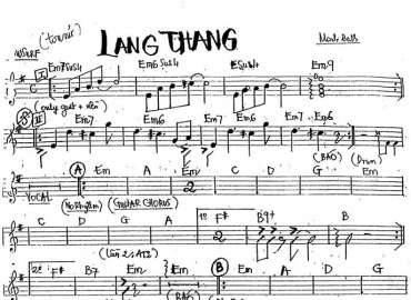 Lang Thang sheet nhạc đệm