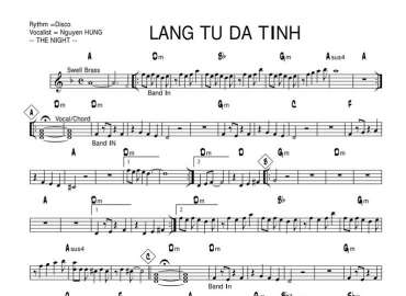 Lãng Tử Đa Tình sheet nhạc đệm