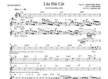 Lâu Đài Cát sheet nhạc đệm