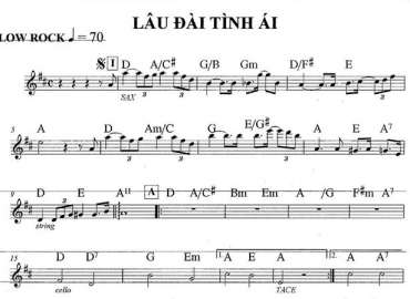 Lâu Đài Tình Ái sheet nhạc đệm