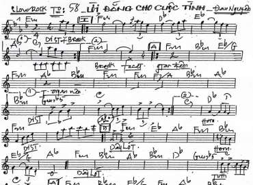 Lời Đắng Cho Cuộc Tình sheet nhạc đệm