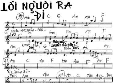 Lời Người Ra Đi sheet nhạc đệm