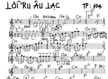 Lời Ru Âu Lạc sheet nhạc đệm