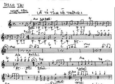 Lời Tỏ Tình Đễ Thương 1 sheet nhạc đệm