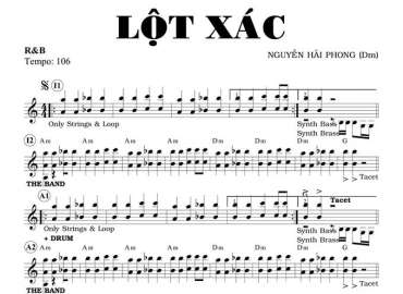 Lột Xác sheet nhạc đệm