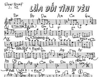 Lừa Dối Tình Yêu sheet nhạc đệm