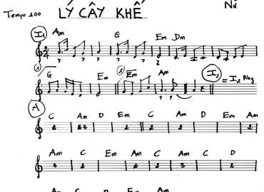 Lý Cây Khế sheet nhạc đệm