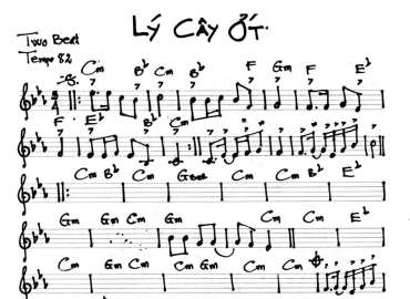 Lý Cây Ớt sheet nhạc đệm