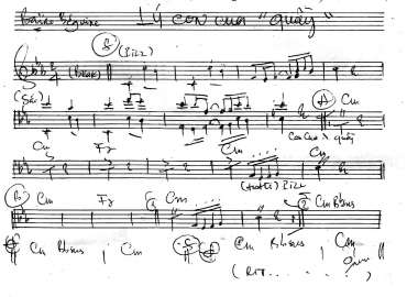 Lý Con Cua Quầy sheet nhạc đệm