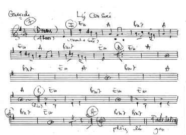 Lý Con Sáo sheet nhạc đệm