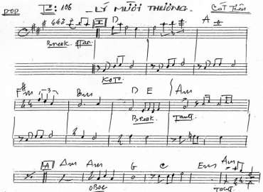 Lý Mười Thương sheet nhạc đệm