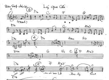 Lý Qua Cầu sheet nhạc đệm