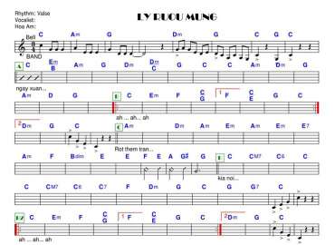 Ly Rượu Mừng sheet nhạc đệm