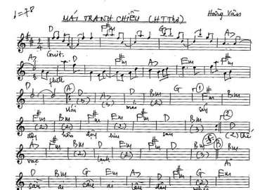 Mái Tranh Chiều sheet nhạc đệm