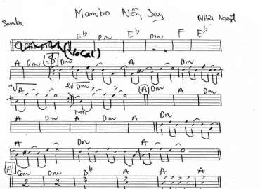 MamBo Nồng Say sheet nhạc đệm