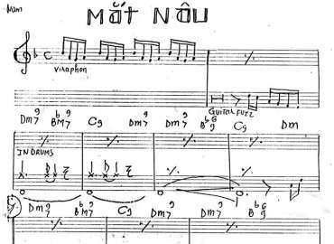 Mắt Nâu sheet nhạc đệm