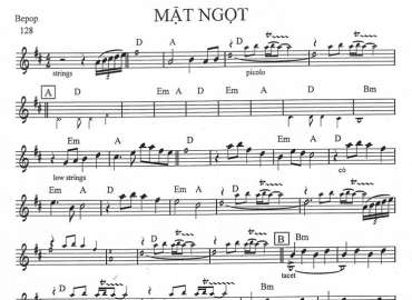 Mật Ngọt sheet nhạc đệm