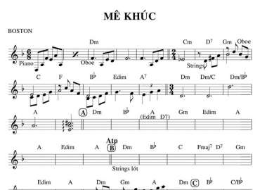 Mê Khúc sheet nhạc đệm