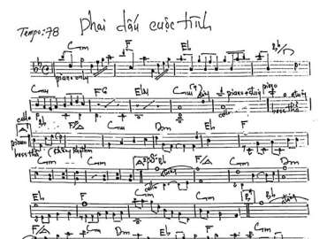 Phai Dấu Cuộc Tình sheet nhạc đệm