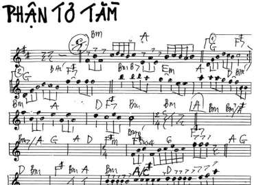 Phận Tơ Tằm sheet nhạc đệm