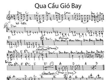 Qua Cầu Gió Bay sheet nhạc đệm