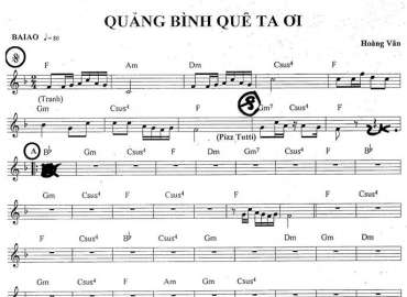 Quảng Bình Quê Ta Ơi sheet nhạc đệm