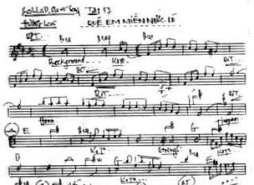 Quê Em Miền Nước Lũ sheet nhạc đệm