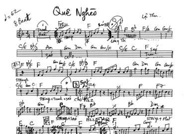 Quê Nghèo sheet nhạc đệm