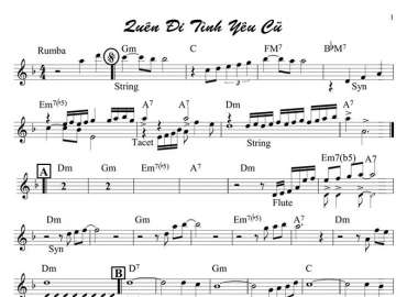 Quên Đi Tình Yêu Cũ sheet nhạc đệm