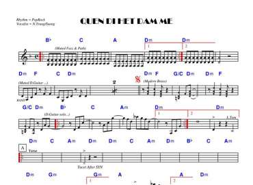 Quên Hết Đam Mê sheet nhạc đệm