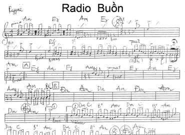 Radio Buồn sheet nhạc đệm