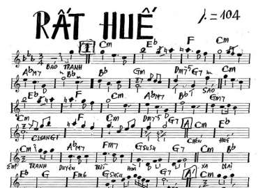 Rất Huế sheet nhạc đệm