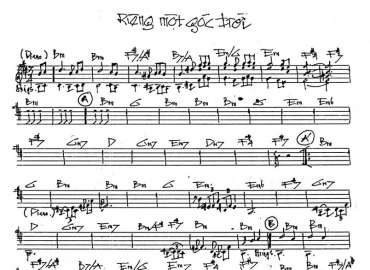 Riêng Một Gốc Trời sheet nhạc đệm