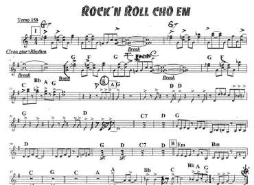 Rock Nroll Cho Em sheet nhạc đệm