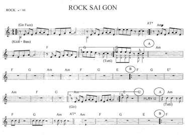Rock Sài Gòn sheet nhạc đệm