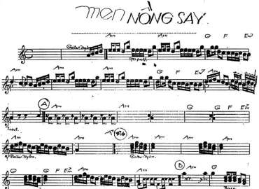 Men Nồng Say sheet nhạc đệm