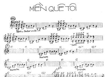 Miền Quê Tôi sheet nhạc đệm