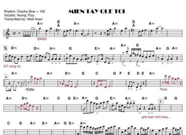 Miền Tây Quê Tôi sheet nhạc đệm