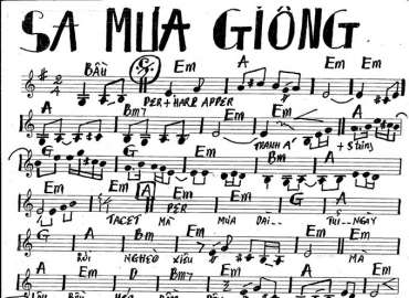 Sa Mưa Giông sheet nhạc đệm