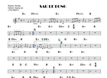  Sầu Lẻ Bóng 2 sheet nhạc đệm