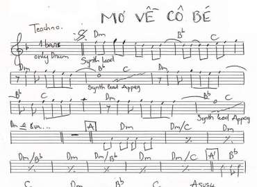 Mơ Về Cô Bé sheet nhạc đệm
